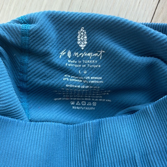 FP Free People Movement Set of Two Happiness Runs Leggings, Teal and Pink Size L - Picture 2 of 6